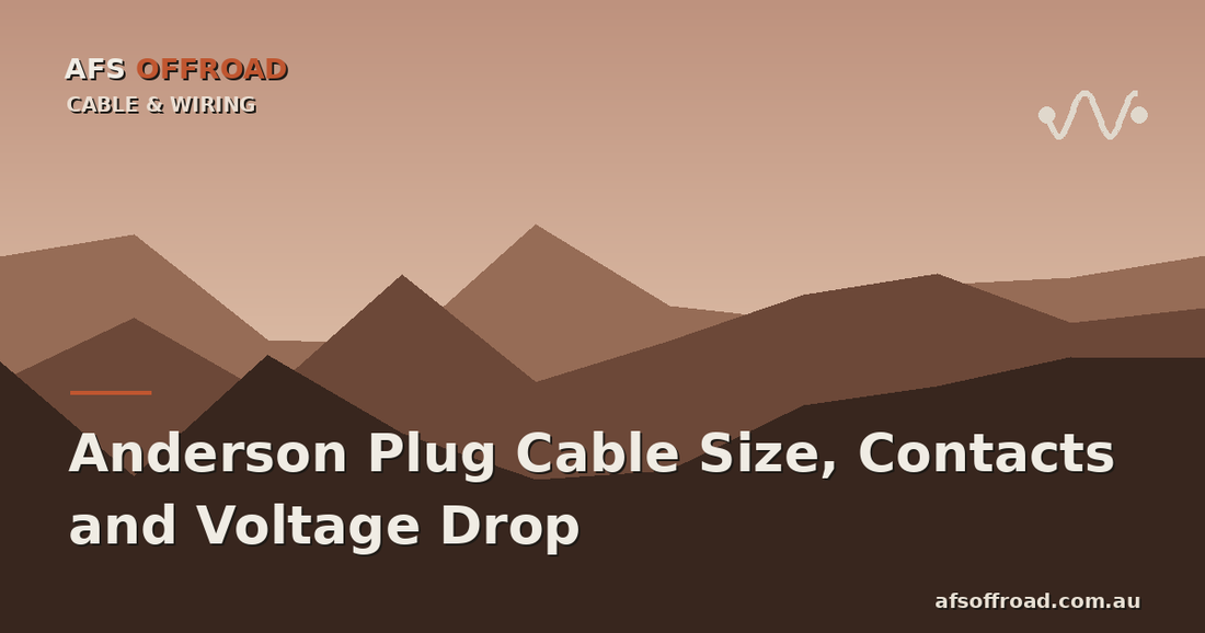 AFS Offroad guide cover — Anderson plug cable size, contacts and voltage drop
