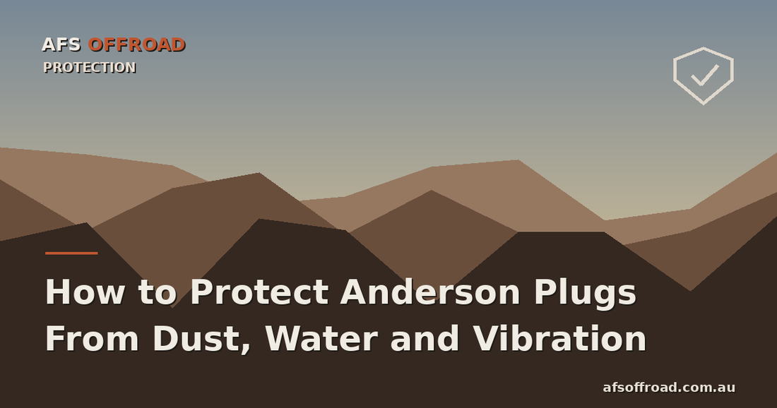 AFS Offroad guide cover — protecting Anderson plugs from dust, water and vibration