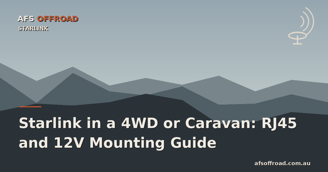 AFS Offroad guide cover — Starlink RJ45 and 12V mounting guide for 4WD and caravan