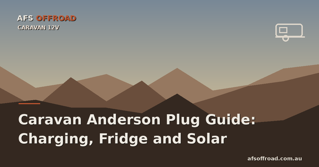 AFS Offroad guide cover — caravan Anderson plug guide for charging, fridge and solar