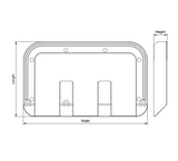 AFS Offroad surface mount dimensions diagram