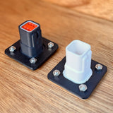 Deutsch Plug Flush Mount – rear view showing mounting holes