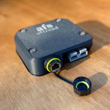 Starlink RJ45 and twin Anderson plug surface mount with RJ45 weather cap open