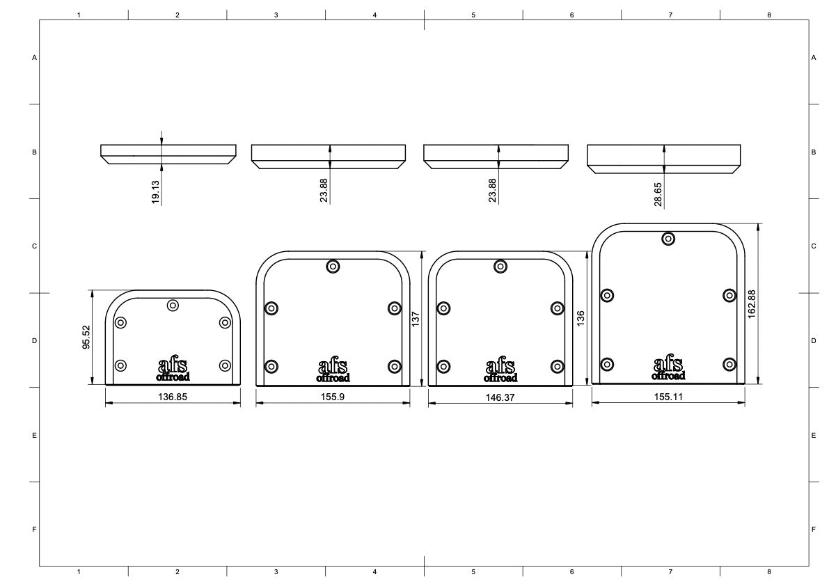 Double Anderson plug surface mount dimensions for 4WD caravan and canopy setups