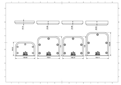 Double Anderson plug surface mount dimensions for 4WD caravan and canopy setups