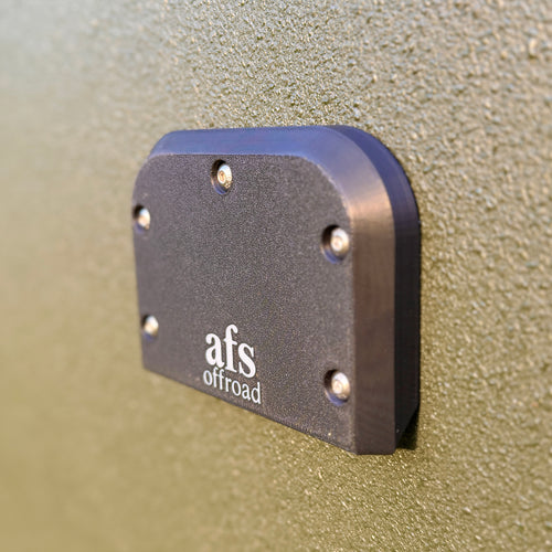 Double Anderson plug surface mount installed on canopy panel for 4WD electrical connections