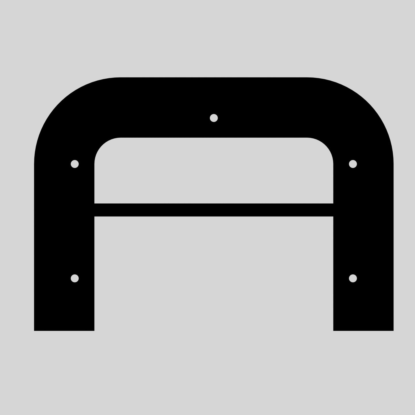 Double Anderson plug surface mount mounting template for canopy panel installation