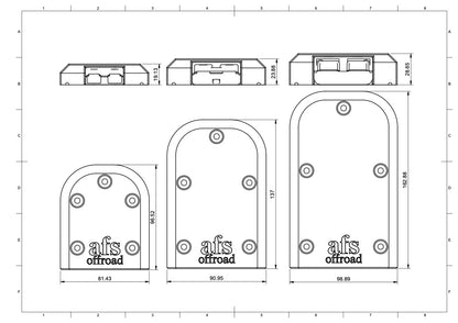 Single Anderson plug surface mount dimensions for 4WD and caravan installations
