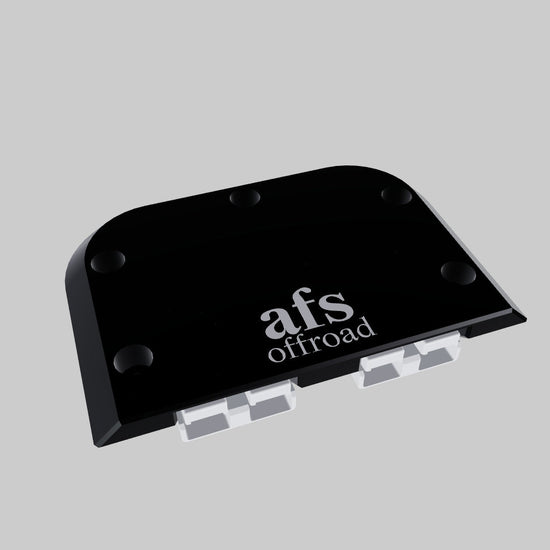 3D model of double Anderson plug surface mount kit showing dual low-profile mounting design