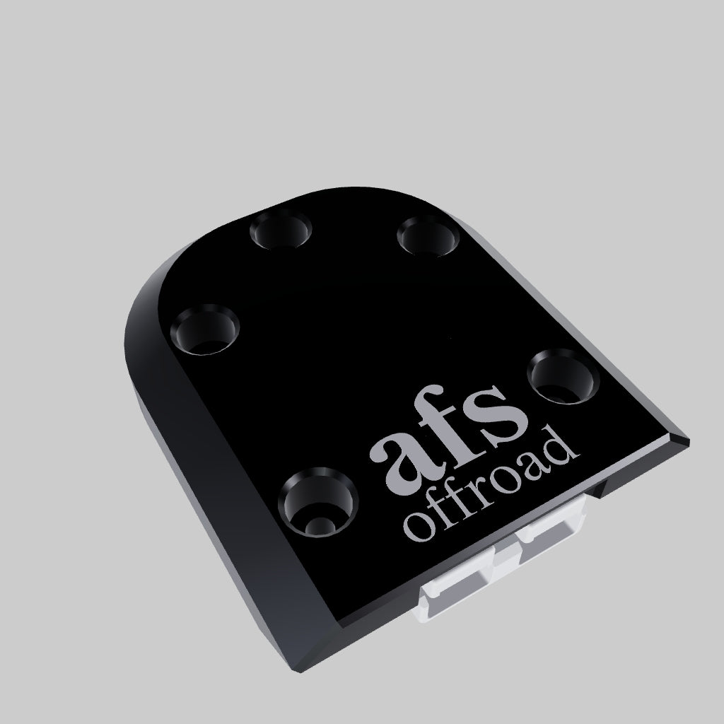 3D model of single Anderson plug surface mount kit showing low-profile mounting design
